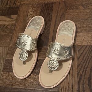 Jack Rogers Metallic Gold Sandals